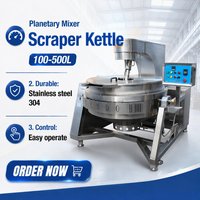 Marmite de cuisson électrique à double enveloppe 100L 200L avec agitateur en acier de qualité alimentaire pour restaurant, laboratoire, fabrication de confiseries
