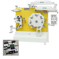 Machine d'impression flexographique JR-1562 pour étiquettes de vêtements en tissu, coton, jacquard, satin, 8 couleurs, automatique