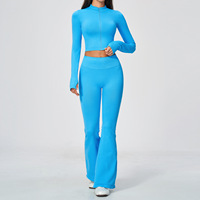 Ensemble de yoga 2 pièces pour femme 5112 : soutien-gorge à bretelles croisées et short sans couture, séchage rapide, respirant, pour adultes