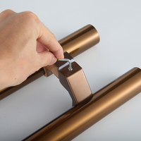 Poignée de porte de salle de bain moderne en acier inoxydable de haute qualité avec design à double arc, installation facile et garantie de 5 ans
