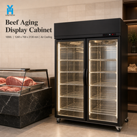 Réfrigérateur de maturation de viande à température unique BSG1260 1000L, vitrine double porte à refroidissement par air pour stockage commercial de viande