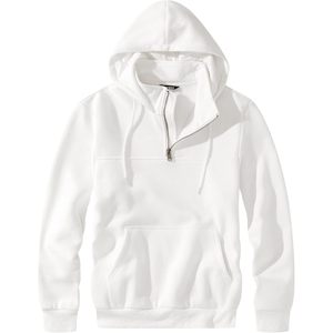 2025 Men's Casual Cotton <b>Hoodie</b> Drawstring Quarter <b>Zip</b> Pullover Sweatshirt XXS 400 Gsm Anti-Wrinkle Anti-Shrink Embroidered - Product Image 2