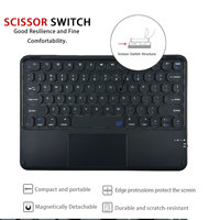 Nouveau clavier sans fil universel Tasso CK005 pour tablette 12,9 pouces en plastique, interrupteur à ciseaux, USB 3.0, pavé tactile, rétroéclairage RVB, iPad/iPhone/PC
