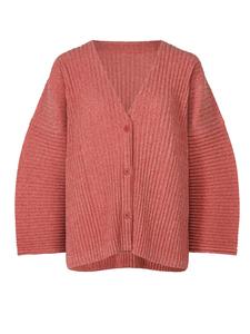 Veste élégante en tissu uni anti-froissement pour femmes grandes tailles, à bouton unique, col carré, ample, plissée, vêtement d'extérieur 100% polyester - Product Image 3