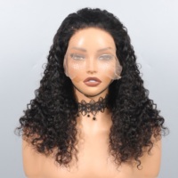 Extensiones de Cabello Virgen Remy Ondulado Profundo 13x4 para Pelucas con Frente de Encaje, 100% Cabello Vietnamita Crudo Doble Trama Sin Pegamento
