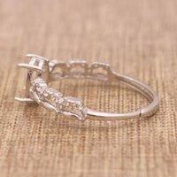 Sterling Silber 4*6/5*7/6*8/7*9mm Semi Mount Ring Leerer Rahmen Blank Support Einstellung S925 Basis ohne Mittelstein für DIY Inlay