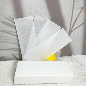 Bande de tissu non tissé de salon de beauté personnalisée 7*23 CM bandes de <span class=keywords><strong>cire</strong></span> jetables pour épilation - Product Image 5
