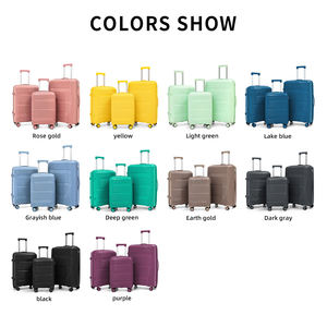 ओएम लोगो निर्माता पीपी ट्रैवल ट्रॉली को सूटकेस में 4 पहिए 20 24 28 इंच का ट्रैवल बैग सेट - Product Image 6