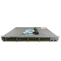 Catalyst 2960X Series Conmutador empresarial PoE + de 48 puertos Gigabit PoE + con 2 enlaces ascendentes SFP + 740W