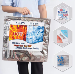 Bolsa EPE de espuma de papel de aluminio, bolsa isotérmica, caja forrada de aluminio, enfriador caliente con aislamiento térmico, envío exprés de alimentos - Product Image 5