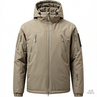 Veste d'hiver rembourrée coupe-vent en fibre technique pour homme, imperméable, camouflage tactique, isolée pour la chasse