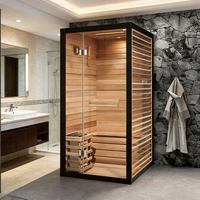 Sauna portable moderne en conteneur, kit spa professionnel complet, sauna mobile compact, sauna finlandais d'intérieur