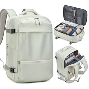 Mochila Expandible para Mujer, Color Verde Menta, Impermeable, Gran Capacidad, Compartimento para Portátil, Mochila de Viaje y Ocio - Product Image 1