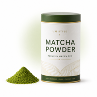 Poudre de Matcha de style Uji pour les boissons au thé, les cafés et les applications alimentaires haut de gamme en boîte