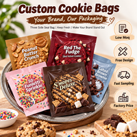 Sacs d'emballage personnalisés imprimés en plastique transparent mat dépoli thermoscellables pour aliments, bonbons, biscuits et gâteaux individuels avec design