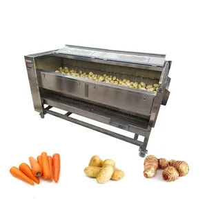 Industrial Brush Roller Washing and Peeling Machine Vegetable Root Peeling Potato Machine