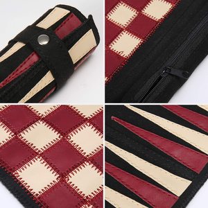 Tùy Chỉnh Ngoài Trời Pu Da Cuộn Lên <span class=keywords><strong>Backgammon</strong></span> Ban Cờ Vua Bộ Trò Chơi Cờ Vua - Product Image 4