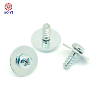 Sekrup Self-tapping Kepala Pan Phillips Dengan Washer, Pengikat Furnitur Berlubang Silang untuk Panel Kayu