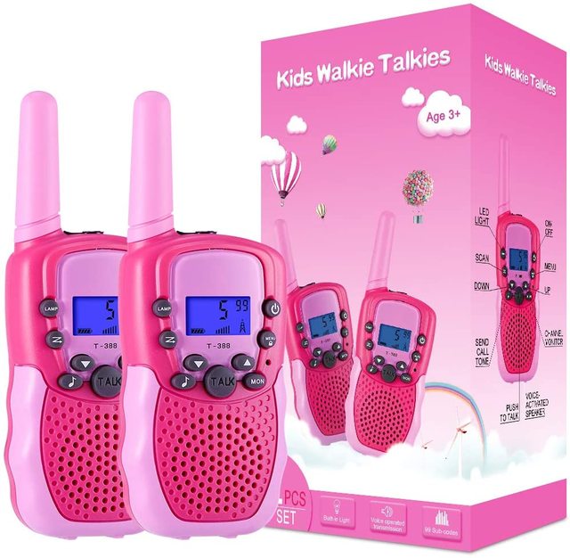 Toys for 3-12 Year Old Boys Girls Walkie Talkies for Kids Gifts with Backlit LCD Flashlight 3 KMs Range Gift Toy for Boy Girl