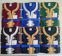 Vêtements islamiques traditionnels modestes pour hommes de Dubaï, manches courtes, style marocain, thobe musulman pour homme, abaya, qamis, boubou homme