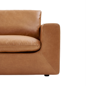 أريكة جلدية فاخرة بسيطة التصميم لغرفة المعيشة، أثاث مريح للركن بتصميم مركب - Product Image 4