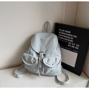 New 2025 Niche Pu Backpack Women's Large Capacity Versatile Student School <b>Bag</b> Simple Travel Backpack - Product Image 4