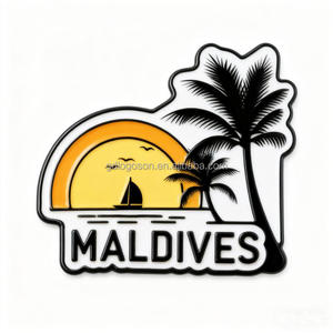 Souvenir de voyage aux Maldives, souvenir de vacances aux Maldives, porte-clés de plage au coucher du soleil, souvenirs des Maldives, porte-clés en métal doré - Product Image 4