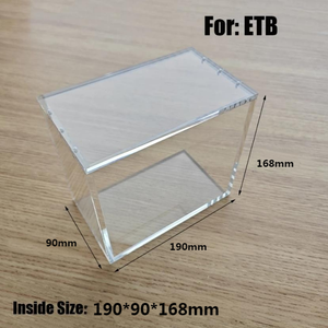 Hiện Đại 5Mm Dày <span class=keywords><strong>Acrylic</strong></span> Bảo Vệ Trường Hợp Với Từ Bìa Thân Thiện Với Môi Pokemon EMB Huấn Luyện Viên Hộp Hiển Thị Trường Hợp Đánh Bóng Bề Mặt - Product Image 5