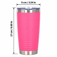 Thermos à café réutilisable en acier inoxydable à double paroi isolé sous vide de 20 oz avec logo personnalisé, fileté Unik, avec couvercle pour les voyages