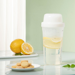 Portable Plastic <b>Shaker</b> Cup 600ml With Transparent PP Markings For Fitness Exercise <b>Protein</b> Powder Milkshakes Reusable Sealing - Product Image 2