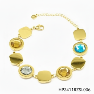 Bracelet chaîne plaqué argent à la mode pour femmes vêtements de fête décontractés accessoires de bijoux en perles fines - Product Image 1