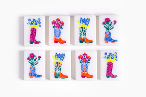 ชุดไพ่นกกระจอกอะคริลิคแบบแบนราบ The Ranch Line รุ่น Miss Custom Luxury แกะสลักลายคริสต์มาส สไตล์อเมริกัน จำนวน 160 ชิ้น สำหรับใช้ในบ้าน - Product Image 5