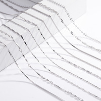 Collier à chaînes en argent Sterling 925, boîte de bijoux, Figaro, serpent, rouleau, solide, corde, vente en gros, 925