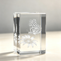 Cubo in Cristallo K9 con Foto Incisa al Laser 3D, Design Ecologico per Regalo Promozionale di Compleanno