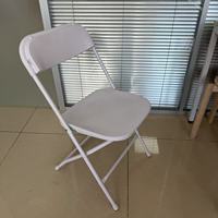 Chaises pliantes modernes blanches pour événements extérieurs, jardin, mariage, fête – Sièges pliables en fer portables pour chambre à coucher – Vente en gros