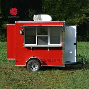 Towable Mobile Bbq Stocked Food Trailers Fully Equipped Food Trailer for Sale fabrication With Full Kitchen