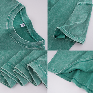 Op maat gemaakte geprinte T-shirts groothandel unisex oversized streetwear blanco 190 gsm gebreide shirts voor heren katoenen sportkleding - Product Image 2