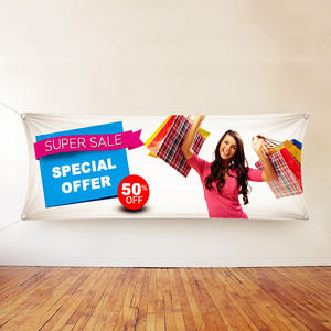 Harga Pabrik Spanduk Promosi Polyester Supermarket Custom Cetak Bendera Fiberglass Tiang Bendera Cetak Digital Dua Sisi - Product Image 4