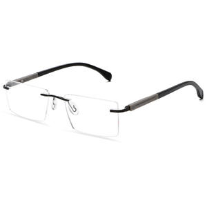 Montures de lunettes carrées sans monture en métal Me2049 unisexe antidérapantes pour la correction de la vision myope - Product Image 1