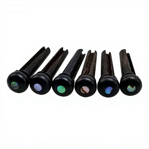 6個ギターアクセサリーエボニーストリングネイルピアノブリッジピンカポチンレストミュージカルインストルメントパーツ - Product Image 4