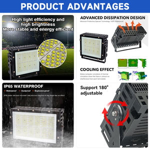 โคมไฟ LED <span class=keywords><strong>สนาม</strong></span>ฟุตบอลกลางแจ้ง Ip65กันน้ำอลูมิเนียม300W 400W 500W 600W 1000W 1200W - Product Image 3