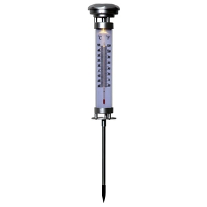 Thermomètre de jardin solaire LED personnalisable en plastique ABS avec piquet de sol, OEM pris en charge - Product Image 5