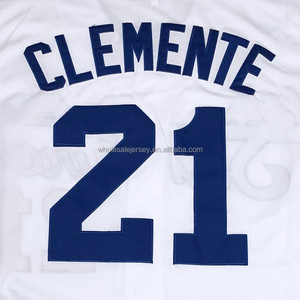 Vente en gros de maillots de baseball classiques pour hommes, cousus, Santurce Crabbers, Porto Rico, 21 <span class=keywords><strong>Roberto</strong></span> <span class=keywords><strong>Clemente</strong></span>, tailles S-3XL - Product Image 2