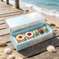 Boîte en kraft écologique avec fenêtre transparente pour l'emballage de gâteaux et de pâtisseries, vente en gros