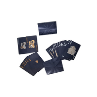 Cartes à Jouer en Plastique avec Logo Personnalisé en Or - Jeu de Cartes de Poker Professionnel Imperméable et Durable pour les Voyages et les Cadeaux