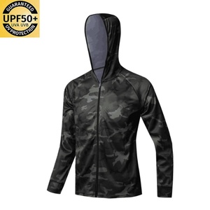 Camiseta de Pesca con Protección Solar UPF 50+, de Secado Rápido y Transpirable, con Cremallera Completa y Capucha, Ropa de Pesca - Product Image 1