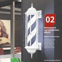 Enseigne murale rotative pour salon de coiffure, LED ultra-lumineuse, panneau tournant pour devanture de barbier, petite boîte lumineuse extérieure étanche