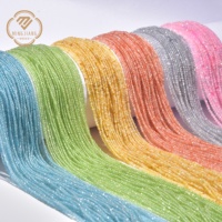 Vente en gros de pierres naturelles de différentes tailles 2mm 3mm 4mm perle ronde à facettes cristal de roche Quartz perles en vrac