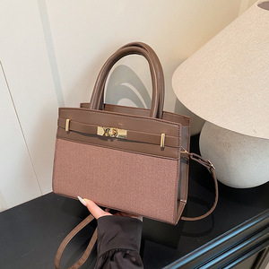Nuova Borsa da Donna alla <span class=keywords><strong>Moda</strong></span> 2026, Borsa Tote di Lusso con Chiusura Dorata, Stile Vintage, Borsa a Tracolla per Lavoro - Product Image 2