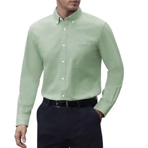 100% di cotone Oxford bottone verso il basso camicie nere per gli uomini di colore solido logo personale di personalizzazione - Product Image 4